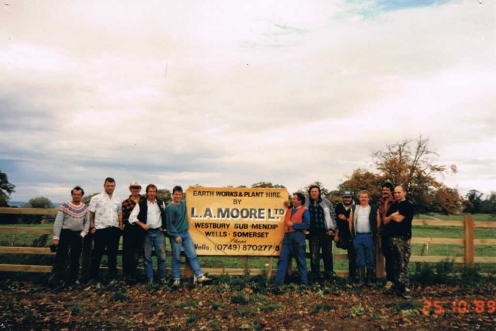 L A Moore Ltd demolition team 1989